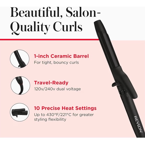 Revlon Hair Curling iron infused with Coconut oil NWT - Picture 3 of 5